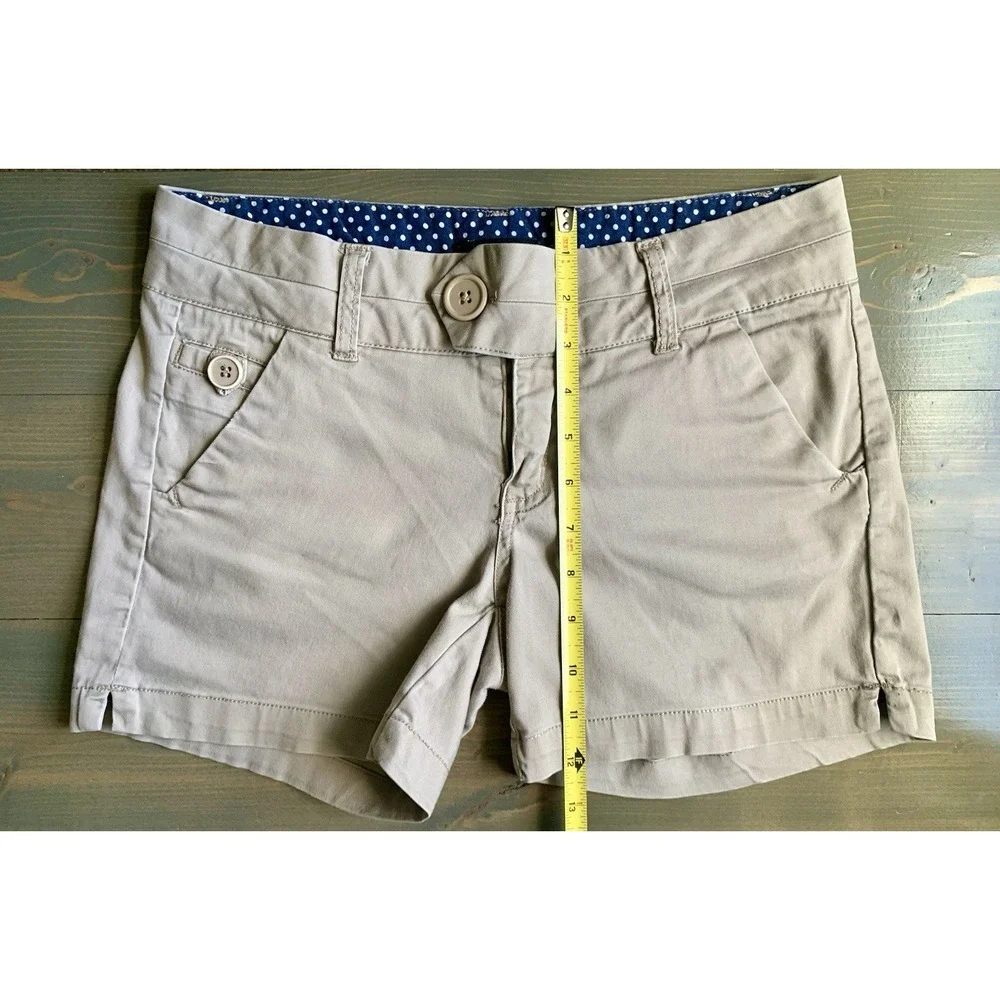 FreeStyle Y2K Cargo Chino‎ Shorts Womens 5 Khaki Low Rise Grunge Preppy Utility